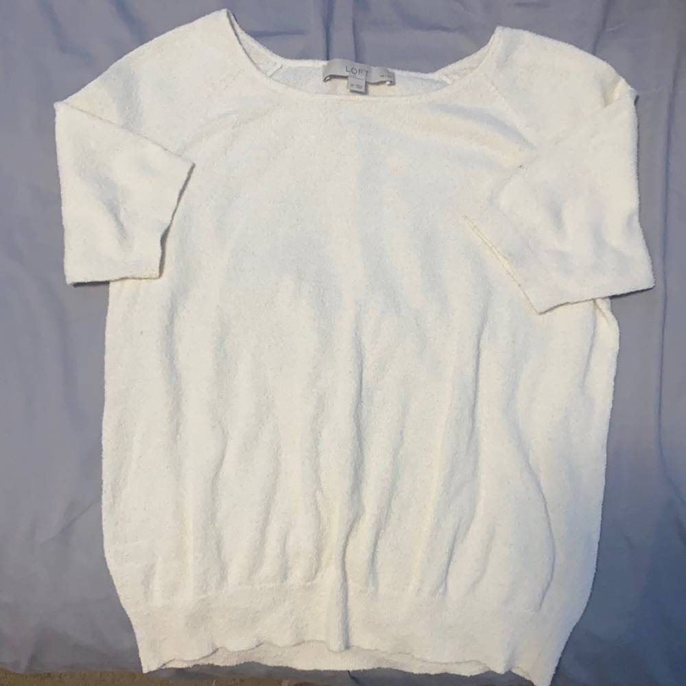 LOFT short cream top (size SP)